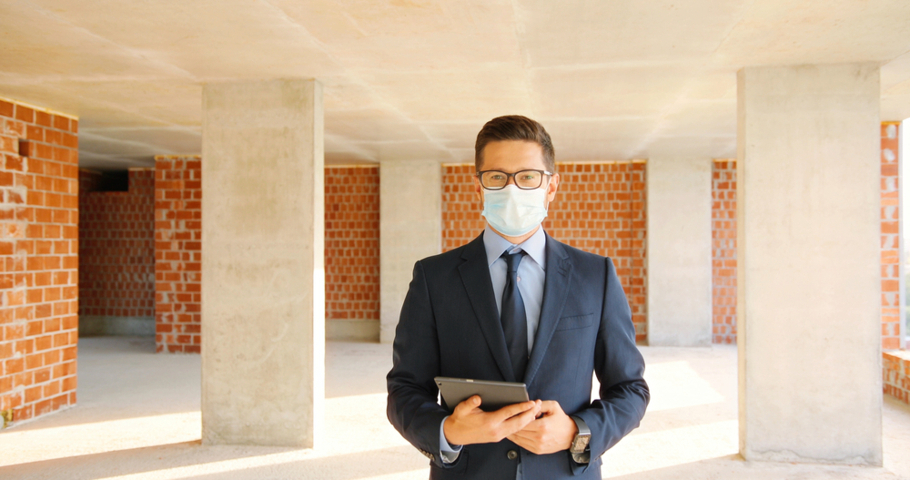 Man with face mask